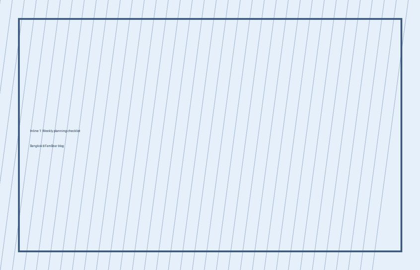 家族の机で確認する、雨季の週間チャイルドケア計画チェックリスト