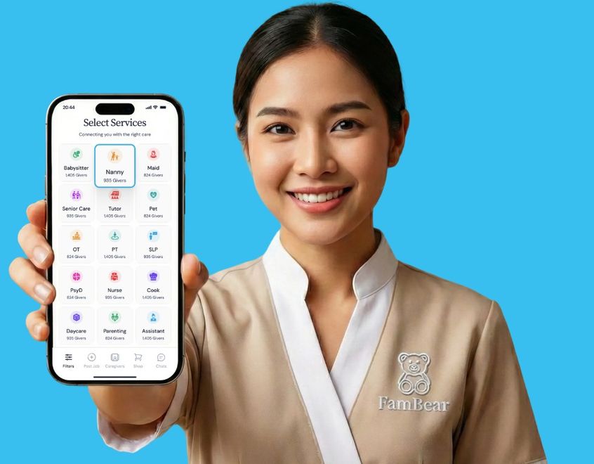 Download the FamBear App -Find a nanny maid in Bangkok Thailand
