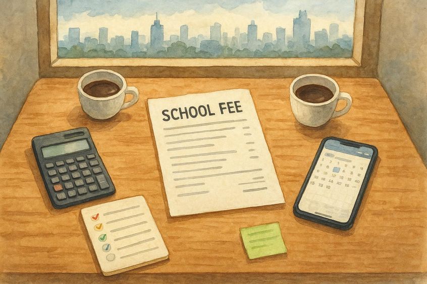 曼谷家长核对幼儿园费用明细与筛选笔记